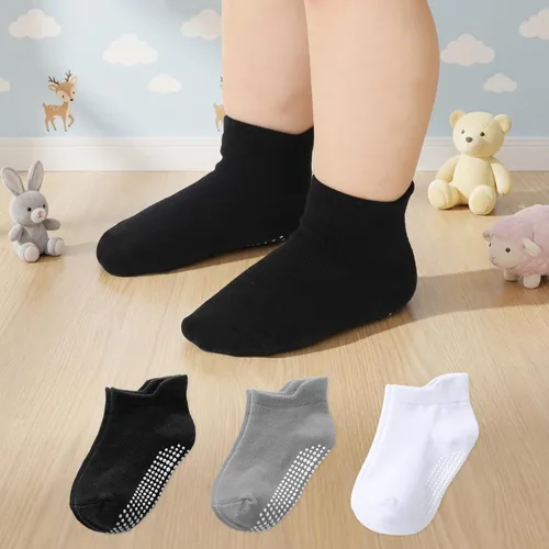 Vista 21 de Calcetines tobilleros antideslizantes para bebé, paquete de 12 para niños y niñas, calcetines de algodón para bebés Animal1