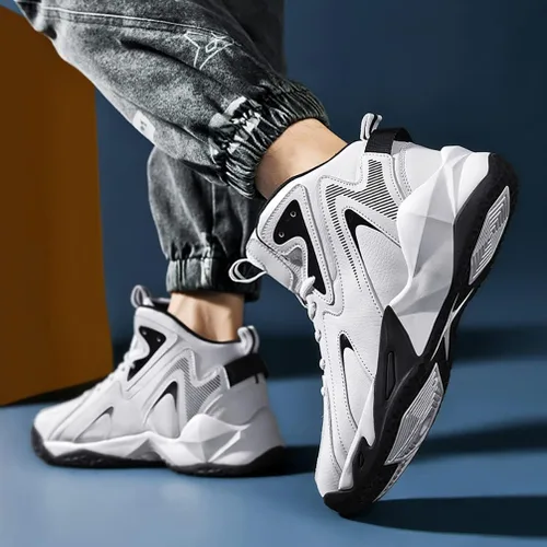 Vista 7 de MODGE Zapatos de baloncesto para hombre, ultraligeros de alta calidad, antideslizantes, transpirables, zapatos deportivos para hombre, zapatos