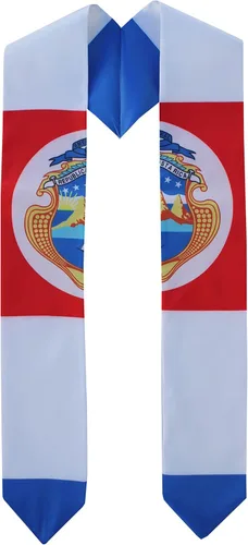 Vista 9 de Del Mex Bufanda de graduación con bandera de país y estola, orgullo de graduados Argentina