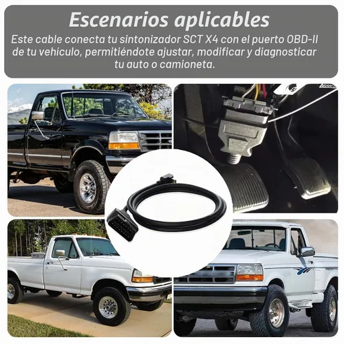 Vista 5 de XTPTFABS para cable SCT X4, cable OBD2 compatible con Xcalibrator X4 modelo sintonizador escáner, funciona perfectamente en vehículos Ford