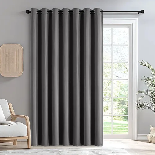 Vista 52 de IGEMAEVE Cortinas opacas para dormitorio con ojales, beige, 52 pulgadas