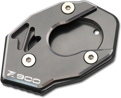 Vista 17 de Moto Kickstand - Extensión de pie lateral para Kawasaki Z900SE Z900 Z650RS Z 900SE 900 650RS Soporte Ampliar Placa de soporte (Color A: Negro)