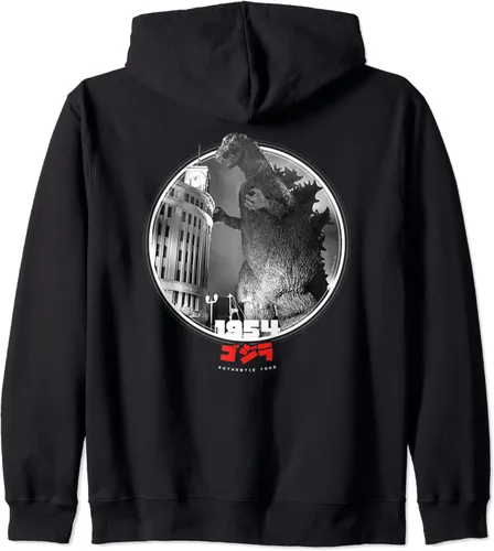 Vista 2 de Godzilla 1954 Icons of Toho Zip Hoodie, Negro, S