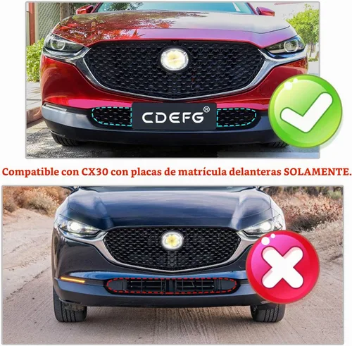 Vista 2 de CDEFG CX-30 Insertos de malla para parrilla delantera, protector de rejilla delantera para Mazda CX-30 2019-2024 2025, accesorios exteriores