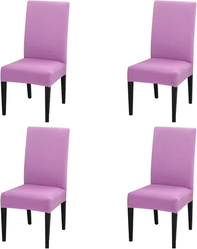 Vista 18 de Dimatic Paquete de 2 fundas elásticas de licra para sillas de comedor, extraíbles y lavables, fundas protectoras para sillas de comedor, cocina