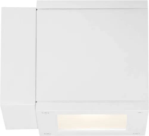 Vista 2 de WAC Lighting WS-W2505-AL Rubix - Lámpara de pared LED para exteriores, doble luz, 3000K, aluminio cepillado