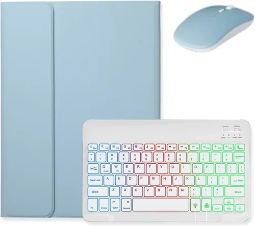 Vista 11 de kaidisen Teclado retroiluminado para Galaxy Tab A8 10.5 pulgadas Tablet Modelo SM-X200/X205/X207 Funda de teclado con ratón, carcasa de teclado