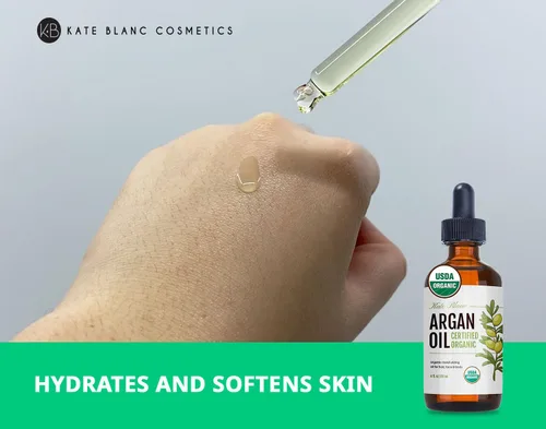 Vista 4 de Aceite de Argán marroquí orgánico virgen 100 % puro con certificación USDA, prensado en frío por Kate Blanc Estimula el crecimiento para el pelo