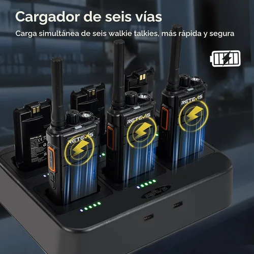 Vista 2 de Retevis Walkie Talkies RB37 Bluetooth con auriculares inalámbricos