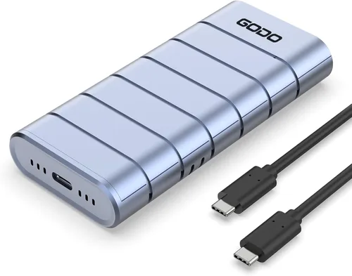Vista 8 de GODO Carcasa SSD NVMe M.2 de 40 Gbps, carcasa de aluminio tipo C USB4.0, instalación sin herramientas, compatible con SSD tamaño 2230/2242/2260/2280