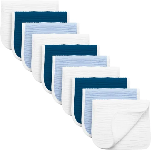 Vista 14 de Synrroe Paños de muselina grandes para eructos, paños de muselina para bebés niñas y niños, paquete de 10 extraabsorbentes y suaves de muselina, 6
