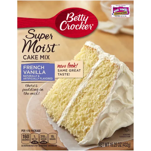 Vista 54 de Betty Crocker Delights Mezcla de pastel de vainilla francesa súper húmeda, 13.25 onzas
