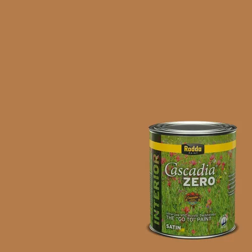 Vista 201 de Rodda Paint CASCADIA ZERO - Pintura plana e imprimación para interiores en uno, cuarto de galón, crema de ballet