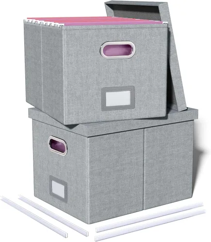 Vista 39 de Oterri Organizador de Archivos, Caja de Archivos, Gabinete de Archivos para Almacenamiento de Carpetas de Archivos Tamaño Carta, Organizador