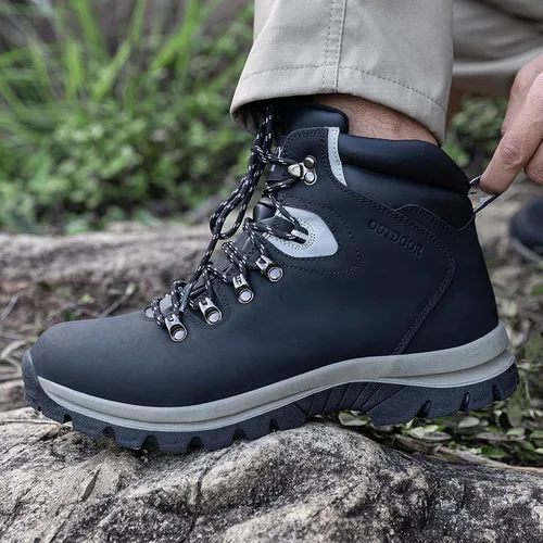 Vista 7 de ZASEPY Hiking Boots Men Work Boots for Men Comfortable & Waterproof & Non-Slip Men's Hiking Boots Trekking Camping Backpacking