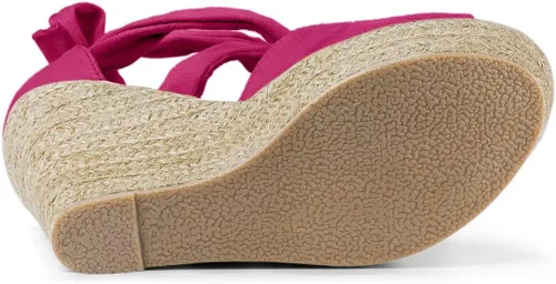 Vista 6 de Allegra K Alpargatas con cordones para mujer con plataforma y plataforma