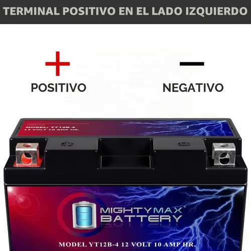 Vista 3 de Mighty Max Battery YT12B-4 SLA 12V 10AH Batería para Yamaha 650CC XVS650 V-Star 1998-2011