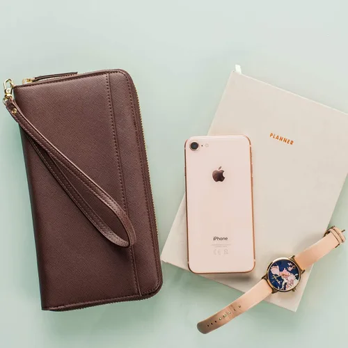 Vista 7 de Travel Document Organizer - RFID Passport Wallet Case Family Holder Id Wristlet