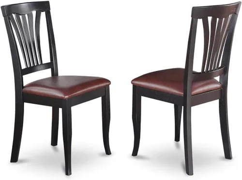 Vista 6 de East West Furniture NOAV3-BLK-LC - Juego de comedor de 3 piezas para espacios pequeños, contiene una mesa de comedor rectangular con hoja