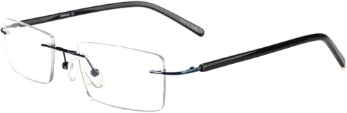 Vista 11 de FONHCOO Gafas de bloqueo de luz azul, anti rayos azules, unisex, ligeras, sin marco, rectangulares, para juegos de computadora