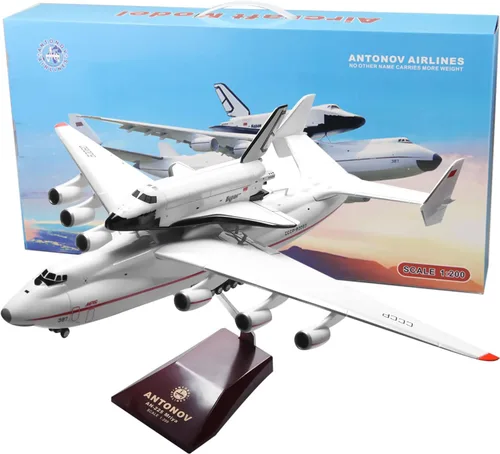 Vista 8 de Escala 1:200 An-225 ANTONOV que lleva con espacialeshuttle BURAN Resina Aviones Modelo Diecast para Colección