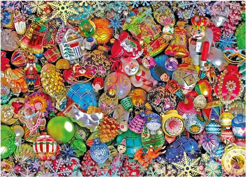 Vista 2 de Clementoni - 39585 - Colección de Navidad - Rompecabezas de Navidad Impossible Jolly - Rompecabezas para adultos de 1000 piezas, rompecabezas