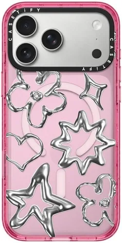 Vista 42 de CASETiFY Impact iPhone Air Case [Delgada/Compatible con Magsafe / 8.2 ft. Protección contra Caídas de Grado Militar 4X] - Lazos - Rosa Arcos