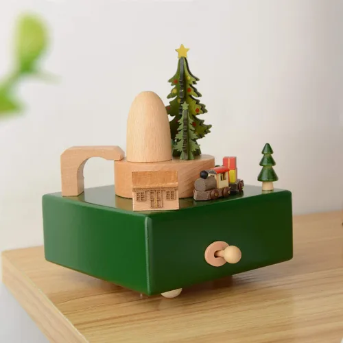 Vista 5 de Takefuns caja musical de madera, juguete, decoración, regalo de cumpleaños para niños