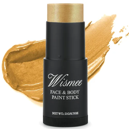 Vista 19 de Palo de pintura facial blanca de payaso, cobertura completa, maquillaje de cuerpo blanco para Halloween, cosplay, bromista, zombi, vampiro