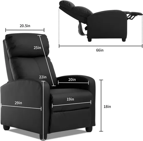 Vista 2 de Silla de masaje eléctrica, sillón reclinable para sala de estar, sillón reclinable de masaje, silla de masaje de cuero ajustable con control remoto