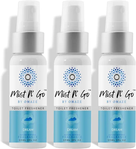 Vista 54 de Mist N' Go by Omaze - Aerosol de Baño de Viaje para Inodoro Eliminador de Olores - Aerosol de Inodoro de Viaje para Ambientador de Aire de Baño