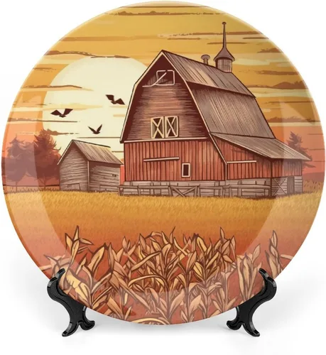 Vista 8 de Plato decorativo de pintura de pájaros chinos y flores, platos de cerámica para decoración del hogar, regalos de boda, platos de cena para sala