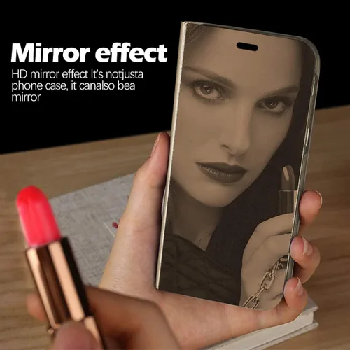 Vista 7 de Funda compatible con Samsung Galaxy Note 20 Ultra, funda de piel transparente con espejo S-View, a prueba de golpes, con función atril