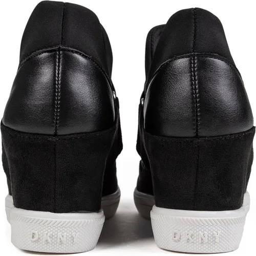 Vista 4 de DKNY Sandalias cómodas de tacón con cuña Cosmos para mujer
