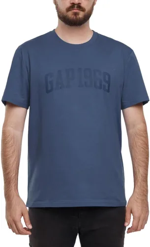 Vista 48 de Camiseta de cuello redondo Gap para hombre, mangas cortas, estilo casual Negro