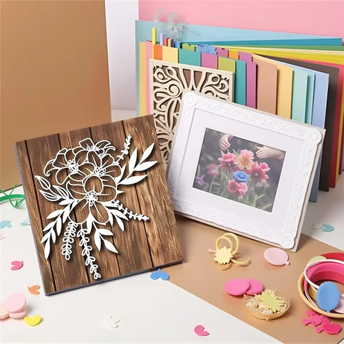 Vista 3 de Troqueles de flores para hacer tarjetas, troqueles de metal, plantillas de corte de flores, plantillas de corte de flores, álbum de recortes, álbum