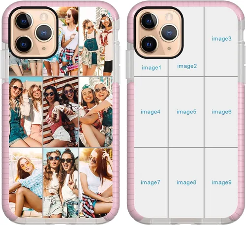 Vista 22 de Funda de teléfono personalizada para iPhone 11 Pro Max personalizada con collage de múltiples imágenes, fundas resistentes a los arañazos, a