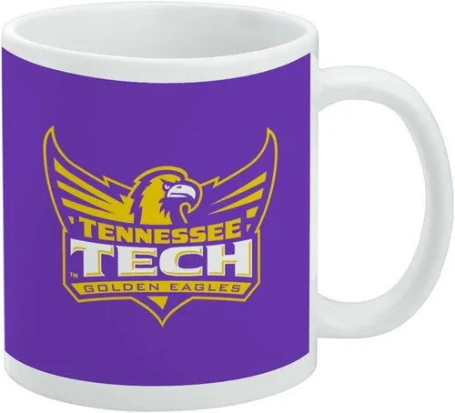 Vista 501 de Taza de cerámica con el logotipo principal de la Universidad Rider, taza de regalo novedosa para café, té y bebidas calientes, 11oz, blanca