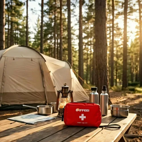 Vista 6 de O'IFFEEI Bolsa vacía pequeña de primeros auxilios, portátil para exteriores, camping, senderismo, mochileros, viajes. Bolsa médica pequeña