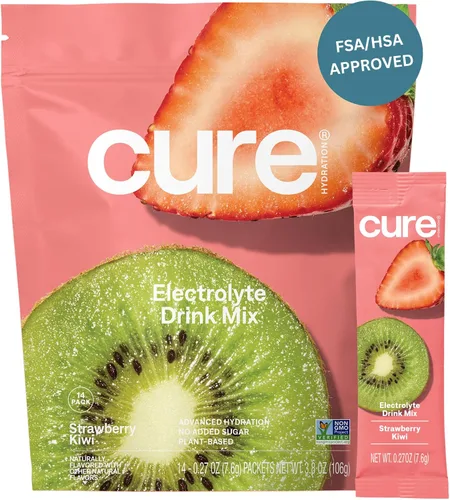 Vista 13 de Cure Hydration Mezcla para bebida de electrolitos a base de plantas Sin azúcar añadida FSA-HSA Polvo para alivio de la deshidratación hecho