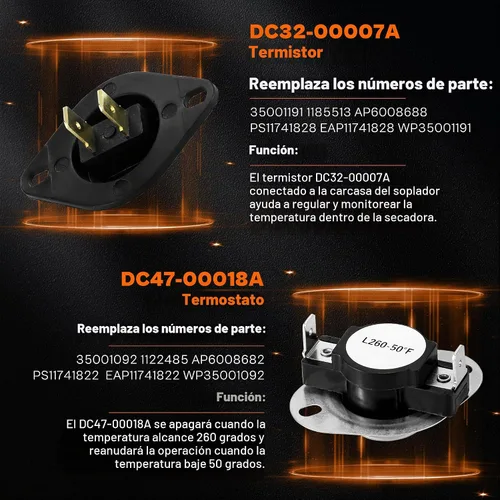 Vista 5 de Elemento calefactor DVE45R6100C/A3 DVE45R6100W/A3 DVE45R6100P/A3