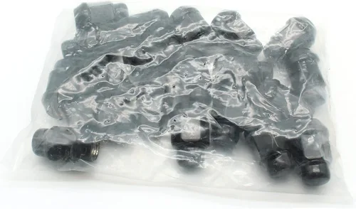 Vista 3 de TEMO Tornillo de bloqueo de rueda de tuerca de bellota de 20 piezas de cromo negro 1/2 pulgadas-20 bultos
