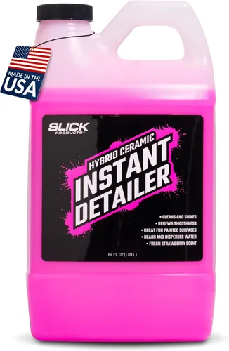 Vista 12 de Slick Products Detallador instantáneo de cerámica híbrida: limpia, brilla y protege las superficies del automóvil, fórmula hidrofóbica, espray