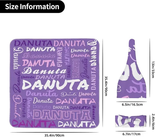 Vista 5 de Juego de manta personalizada para bebé con diadema acogedora y sombrero para niñas y niños recién nacidos, manta personalizada con nombre de bebé