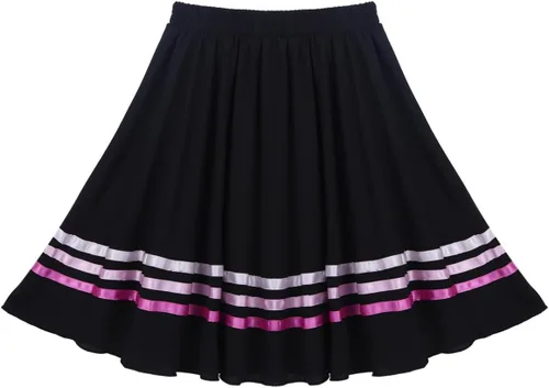 Vista 4 de Alvivi Disfraz de ballet plisado vintage para niñas y niñas, falda de personaje de baile de círculo completo