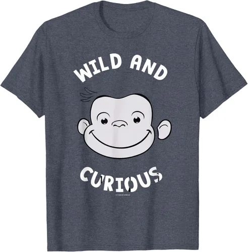 Vista 84 de Curious George Camiseta Big Face Wild and Curious Negro