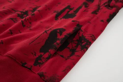 Vista 6 de KLIEGOU Sudadera con capucha de teñido anudado para hombre