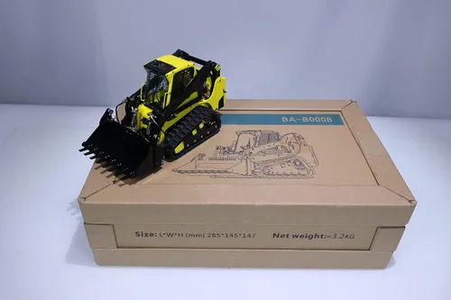 Vista 3 de 1/14 Lesu cargador hidráulico Rc Aoue Lt5 con seguimiento de camión de control de radio de dirección deslizante Amarillo y negro