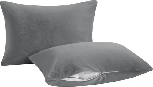 Vista 20 de NTBAY Paquete de 2 almohadas con fundas de almohada de algodón egipcio, relleno alternativo de algodón suave de 13 x 18 pulgadas, almohadas sobre