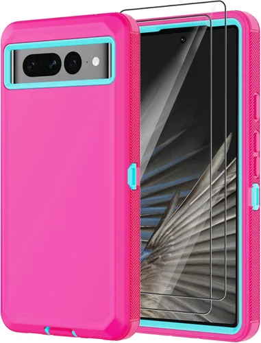 Vista 8 de Funda para Google Pixel 7 Pro con 2 protectores de pantalla, cuerpo completo, protección contra caídas, a prueba de polvo, resistente, militar